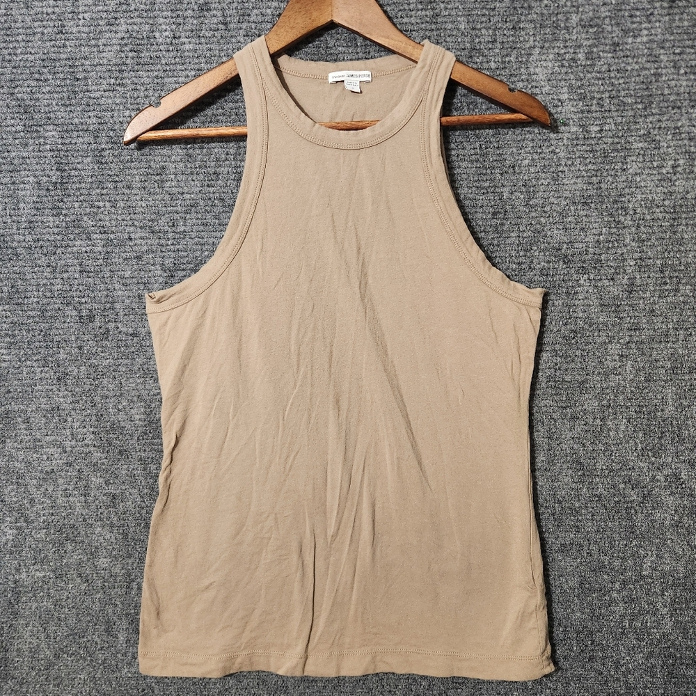 James Perse Rib Crew Neck Tank Top Size 4